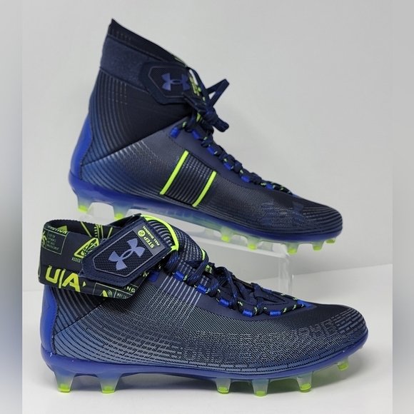 UA Under Armour 3023716-404 Highlight MC Football Blue Cleats Men’s 11.5 New - Picture 1 of 8